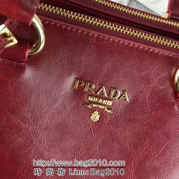 普拉達PRADA原單 2324原版油臘皮PRADA 實物實拍 官網同步手提肩背包 PHY1112